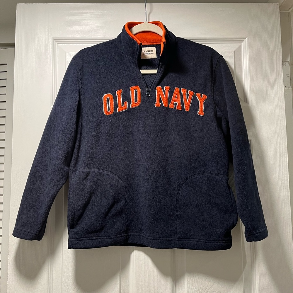 - - Old Navy long sleeves fleece unisex youth size L (10/12)